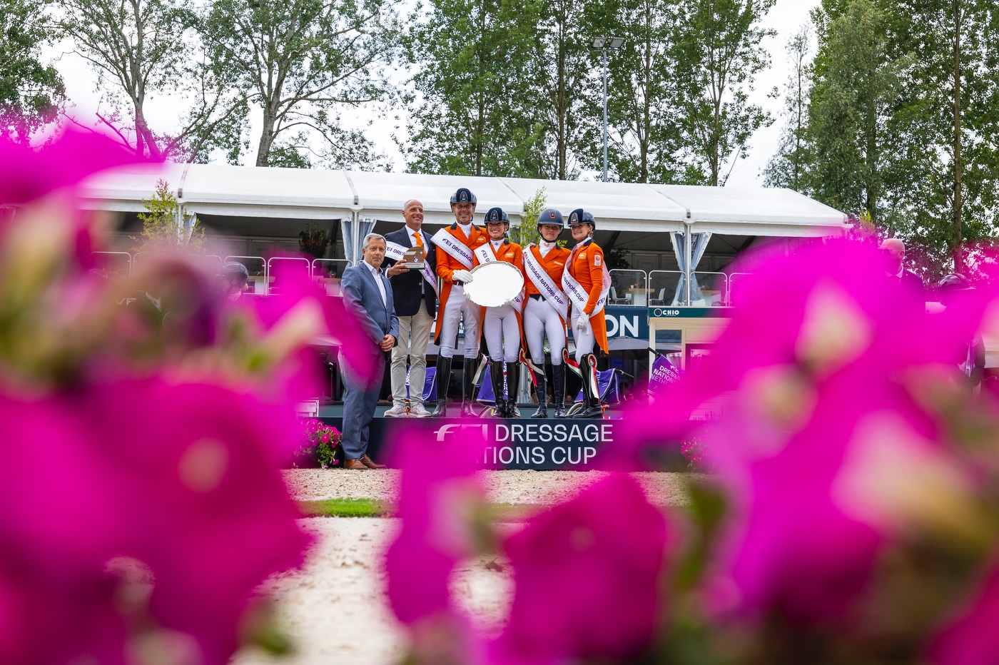 Oranje boven bij de FEI Nations Cup dressuur tijdens CHIO Rotterdam